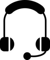 headset glyph-pictogram vector