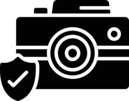 camera glyph-pictogram vector