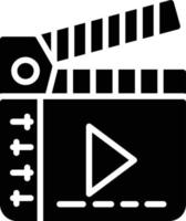 Filmklapper glyph icoon vector