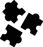 puzzel glyph icoon vector