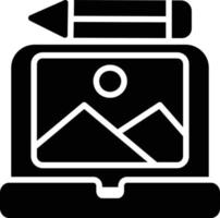 glyph-pictogram voor fotobewerking vector