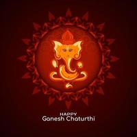 gelukkig ganesh chaturthi Hindoe religieus festival achtergrond ontwerp vector