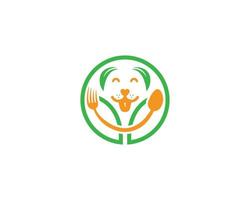 naturel hond restaurant en huisdier voedsel logo ontwerp vector sjabloon.