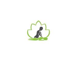 menselijk lichaam massage spa centrum logo ontwerp vector sjabloon.