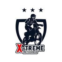 motorcross vrije stijl logo insigne vector