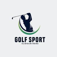 golf sport logo ontwerp sjabloon vector