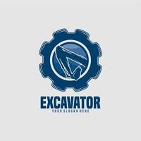 graafmachine machine bouw logo ontwerp vector