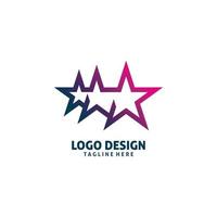 groep kleur ster logo ontwerp vector