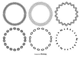 Leuke Hand Getrokken Frame Set vector