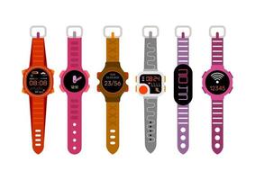 smartwatches en geschiktheid spoorzoekers vector