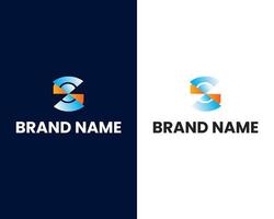 brief s met netto Mark modern logo ontwerp sjabloon vector