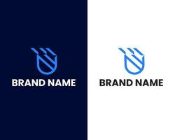 brief u Mark modern logo ontwerp sjabloon vector