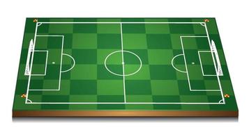 groen 3d voetbal veld- vector