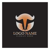 stier hoofd toeter logo en symbool sjabloon pictogrammen app vector