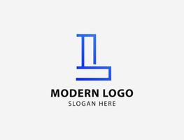gemakkelijk brief l logo ontwerp sjabloon Aan wit achtergrond. geschikt voor ieder merk logo en enz. vector