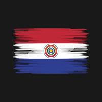 vlagborstel van paraguay. nationale vlag vector