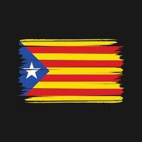 Catalonië vlag borstel vector. nationale vlag vector