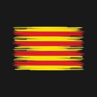 Catalonië vlag borstel. nationale vlag vector