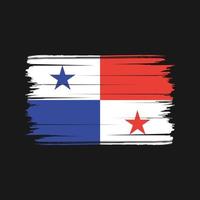 panama vlag borstel vector. nationale vlag vector