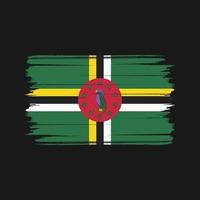 Dominica vlag borstel vector. nationale vlag vector