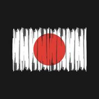 japanse vlag penseelstreken. nationale vlag vector