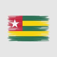 togo vlag borstel. nationale vlag vector