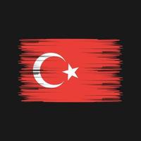 turkije vlag borstel. nationale vlag vector