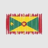 grenada vlag penseelstreken. nationale vlag vector
