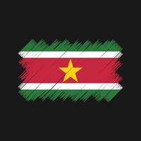 surinaamse vlagborstel. nationale vlag vector