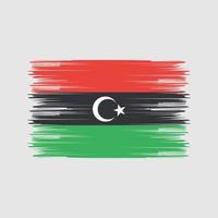 Libië vlag borstel. nationale vlag vector