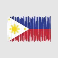 Filipijnen vlag penseelstreken. nationale vlag vector
