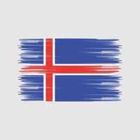 IJsland vlag borstel. nationale vlag vector