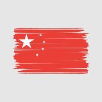 china vlag borstel vector. nationale vlag vector