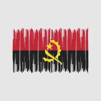 Angola vlag penseelstreken. nationale vlag vector