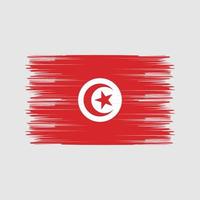 tunesië vlag borstel. nationale vlag vector