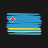 Aruba vlag borstel vector. nationale vlag vector