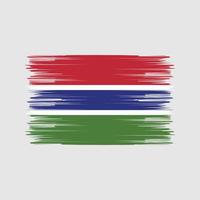 Gambia vlag borstel. nationale vlag vector