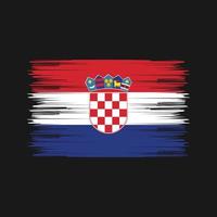 kroatië vlag borstel. nationale vlag vector