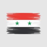 syrië vlag borstel. nationale vlag vector