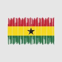 ghana vlag penseelstreken. nationale vlag vector