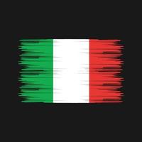 italië vlag borstel. nationale vlag vector