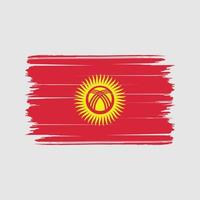 Kirgizië vlag borstel vector. nationale vlag vector