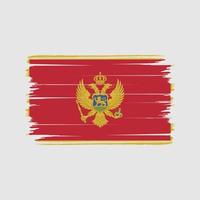 Montenegro vlag borstel vector. nationale vlag vector