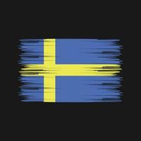 zweden vlag borstel. nationale vlag vector