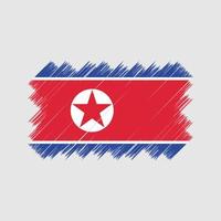 noord-korea vlagborstel. nationale vlag vector