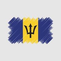 vlagborstel van barbados. nationale vlag vector