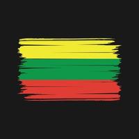 Litouwen vlag borstel vector. nationale vlag vector