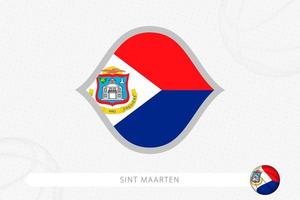 sint maarten vlag voor basketbal wedstrijd Aan grijs basketbal achtergrond. vector