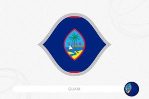 guam vlag voor basketbal wedstrijd Aan grijs basketbal achtergrond. vector