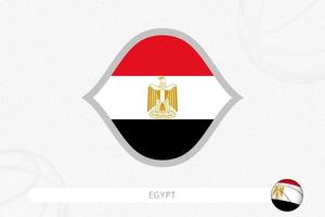 Egypte vlag voor basketbal wedstrijd Aan grijs basketbal achtergrond. vector